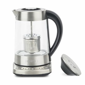 H.Koenig Théière Bouilloire Instant T électrique en Verre 1.7L TI700 avec Infuseur filtre à Thé Inox 2400W Compacte
