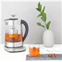 H.Koenig Théière Bouilloire Instant T électrique en Verre 1.7L TI700 avec Infuseur filtre à Thé Inox 2400W Compacte, Ebullition 