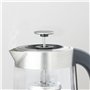 H.Koenig Théière Bouilloire Instant T électrique en Verre 1.7L TI700 avec Infuseur filtre à Thé Inox 2400W Compacte, Ebullition 