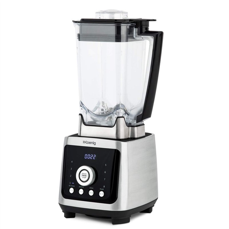 Image secondaire de H.Koenig Blender Power+ Puissant 2000W aluminium MXH880 Bol tritan 2L Lames inox, 4Programmes glace pilée smoothie broyer pulse