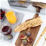 H.Koenig Grille Pain Toaster Spécial Baguette 2 Tranches TOS32 Fentes larges 40mm Inox vintage, 7 Niveaux de brunissage, Décongé