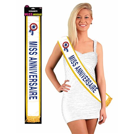 les colis noirs lcn Echarpe Miss Anniversaire - Bleu - Taille Unique