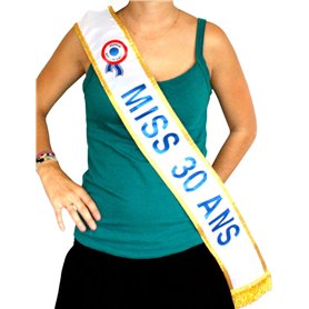 Générique Echarpe Miss 30 Ans - Bleu - One-Size