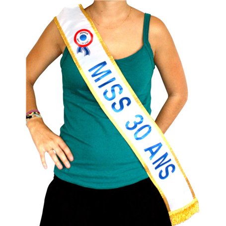 Générique Echarpe Miss 30 Ans - Bleu - One-Size