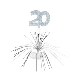 Centre de Table 20 Ans - Argenté/Gris - Taille Unique