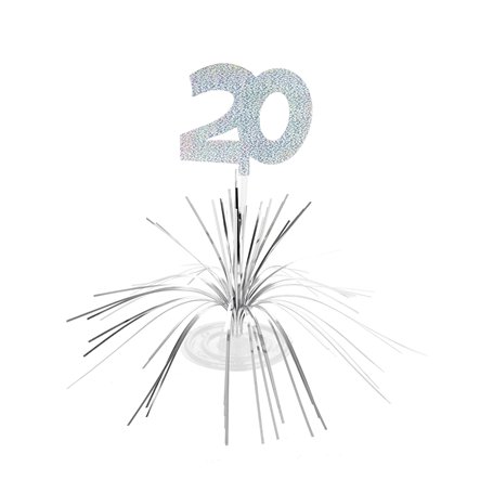 Centre de Table 20 Ans - Argenté/Gris - Taille Unique