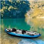 Kangui Canoë Kayak Gonflable Bleu 1 à 2 Places + pagaie + Sac Transport + Pompe Double Action+ kit de réparation