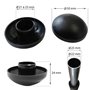 Kangui Lot de 8 Capuchons de poteaux Noir 25mm pour Trampoline