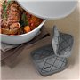 Cookut, L'incroyable cocotte grise 7l avec poignée en métal argenté et manique grise - 28cm
