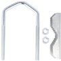 HD-Line Bride-110mm Bride d'Etrier avec Mâchoire pour Fixation de Parabole et d'Antenne sur Mât, Gris, Set de 2 Pièces
