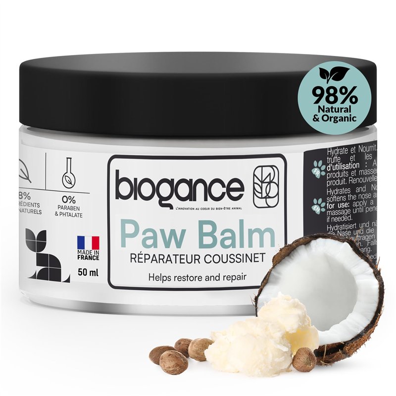 Biogance - Baume Coussinets et Truffe - 50 ML - Produit de Soin pour Chien et Chat - A Base de Beurre de karité et d’Huile de Coco
