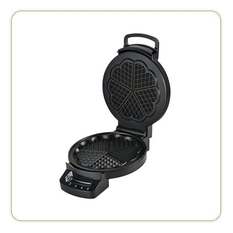 Little Balance 8382 Speed Gaufres Cœur 1200 - Gaufrier Electrique - 5 Gaufres Cœur en 1 Seule Cuisson - Plaques Anti-Adhésives -