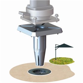 GARD & ROCK - Pied amovible pour parasols déportés
