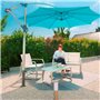 GARD & ROCK - Pied amovible pour parasols déportés, en aluminium - Multi-terrains à insérer sur les bases d'ancrage - Fixez soli