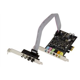 KALEA-INFORMATIQUE Carte contrôleur Son PCIe 7.1 canaux avec chipset CMedia Oxygen CM8828 et CM9882A - Entrées et Sorties digita