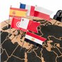 TRIPVEA® Globe terrestre 20 cm Vintage en liège + 342 Drapeaux Autocollants à Planter - Mappemonde décorative thème Voyage - Idé