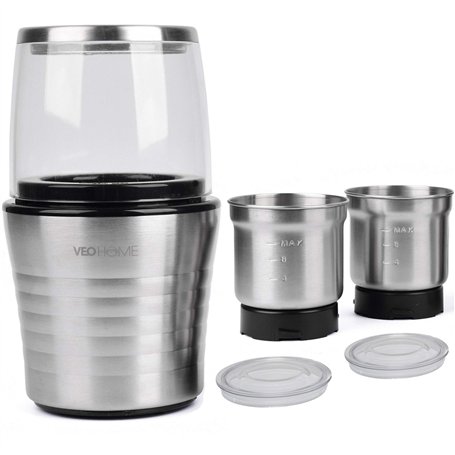 VeoHome Moulin à café et mixeur électrique broyeur pour Grains de café