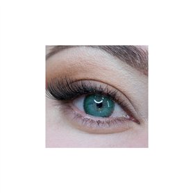 MYSALENS® Lentilles De Contact De Couleur Nature Verde Green Naturelle très haute opacité Kit De Rangement Boitier Pince applica