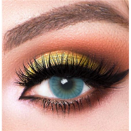 FreshTone Lentilles De Contact De Couleur Aqua Bleu 2 Ton Kit De Rangement Boitier Pince et applicateur Offert 12 Mois sans corr