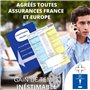 Kit Jeune Conducteur Voiture INDISPENSABLE ✯Fabrication FRANÇAISE✯ Accessoire Voiture Interieur Disque Zone bleue + Constat Amia