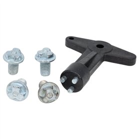 Clé de jantes enjoliveur avec 4 écrous courts anti-vol | Installation facile & qualité OEM | Compatible avec Renault et Opel | F
