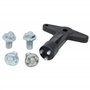 Clé de jantes enjoliveur avec 4 écrous courts anti-vol | Installation facile & qualité OEM | Compatible avec Renault et Opel | F
