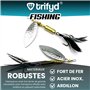 trifyd ® Fishing - Cuilleres tournantes Peche Kits Leurres brochet et carnassiers 8 cm 11g - 5 pièces