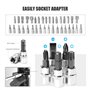ISE 1/2" + 1/4" Cle a Douille a Cliquet Coffret de Douilles 58 PCS, & Coffret de Vissage Embouts, Joint Universel, Rallonges, Cl