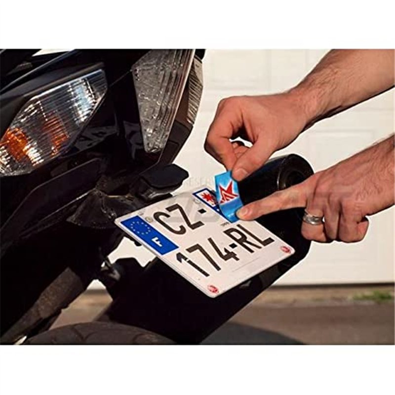 Image secondaire de Pack Moto Autocollant Stickers Plaque d'immatriculation Premium Harley Davidson Noir - Numéro Personnalisé