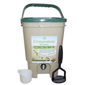 Ecovi Kit Composteur de Cuisine 20L + Activateur 1Kg