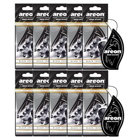AREON Mon Désodorisant Voiture Rétroviseur Pendu Cristal Noir Maison (Black Crystal Lot de 10)