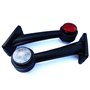 Formplas Lot de 2 feux de gabarit LED pour camion - 12 V 24 V - Avec certification E - Blanc et rouge - Longueur : 190 mm
