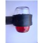 Formplas Lot de 2 feux de gabarit LED pour camion - 12 V 24 V - Avec certification E - Blanc et rouge - Longueur : 190 mm