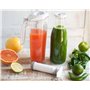 PIKA - Kit de conservation sous vide pour jus de fruits et légumes : Carafe sous vide 1L + pompe + couvercle universel taille S,
