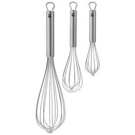 WMF Profi Plus Lot de 3 fouets en Acier Inoxydable partiellement dépoli Passe au Lave-Vaisselle