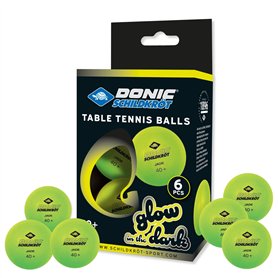 Schildkröt Donic-Schildkröt Balles de Tennis Table Glow in the Dark