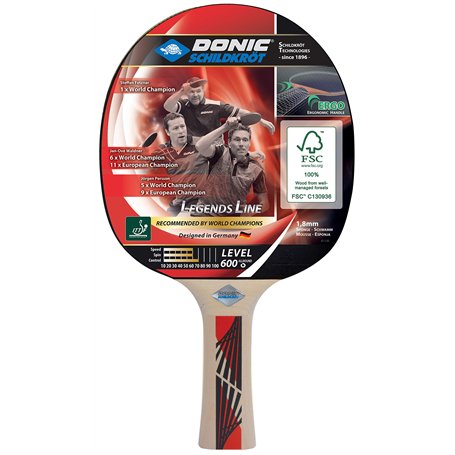 Donic-Schildkröt Raquette de Tennis de Table Legends 600 FSC
