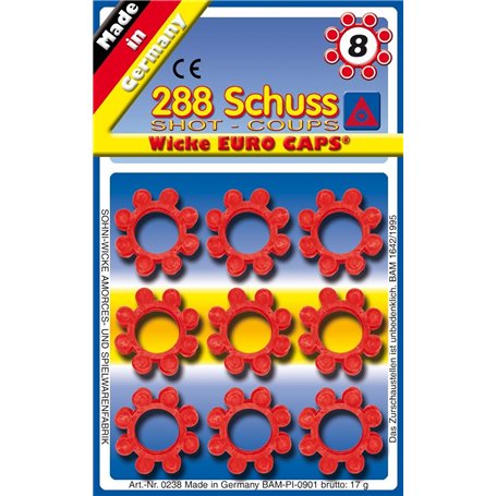 Schrödel 8020238 Amorces 288 Coups pour 8-Coups Pistolets