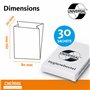 DEISS Sacs hygiéniques blancs HDPE – 30 pièces – 80+70x250 mm – 12 µm – résistants et recyclables – pour toilettes féminines, hô