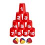 Idena 40416 - Jeu de lancer de balles avec 10 gobelets et 3 balles