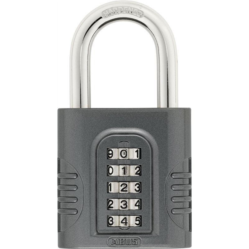 ABUS Cadenas à combinaison 158/65 - Cadenas avec boîtier en fonte de zinc - avec code numérique réglable individuellement - nive