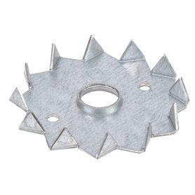 Alberts 334420 Crampon bulldog | d'un côté | galvanisé Sendzimir | à visser | Ø extérieur 62 mm | Ø intérieur 12 mm
