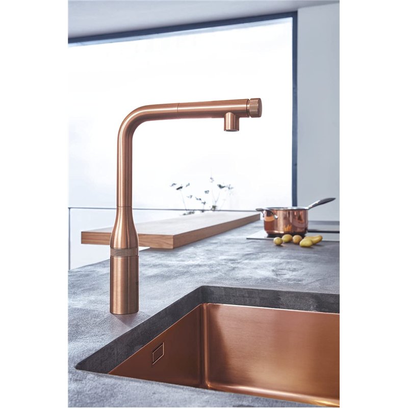 Image secondaire de GROHE Essence Smartcontrol Keukenkraan - uittrekbare sproeikop - 360 graden draaibaar - geborsteld warm sunset (mat brons) - 316