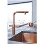 GROHE Essence Smartcontrol Keukenkraan - uittrekbare sproeikop - 360 graden draaibaar - geborsteld warm sunset (mat brons) - 316