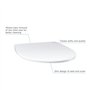 GROHE Siège de toilette Bau en céramique à fermeture souple slim 39923900, blanc alpin, 1 pièce