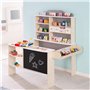 roba Marchande Enfant en Bois pour Garçons et Filles de 3 Ans et plus - 6 Compartiments 4 Tiroirs et 2 Étagères - Inclus Tableau