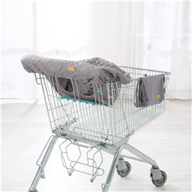 roba Protège Siège Chariot Course - Protection Caddie pour Bébé + Sac à Dos de Transport roba Style - Facile à Nettoyer - Gris