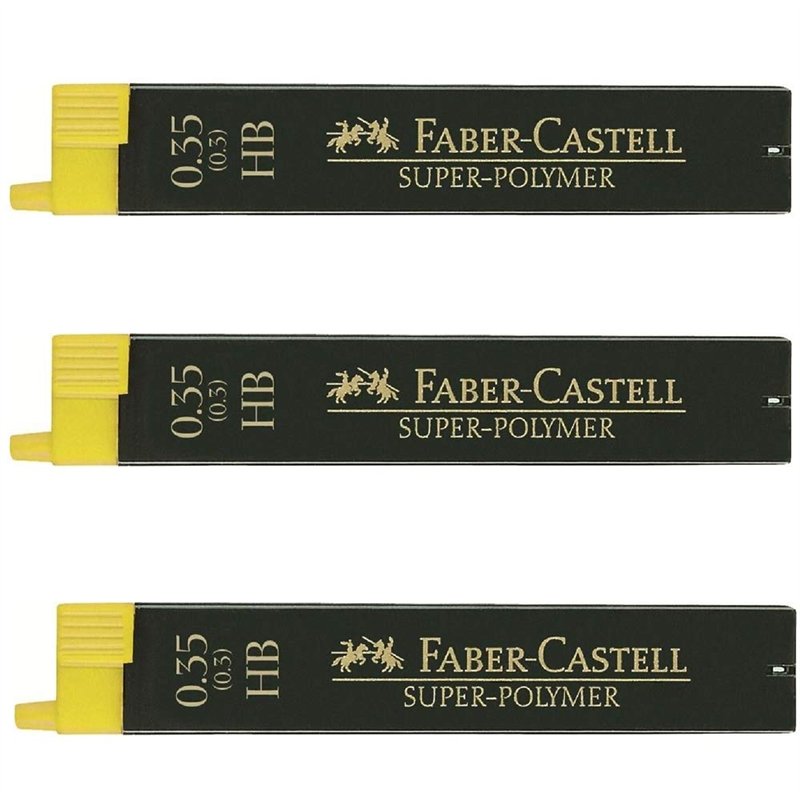Faber-Castell Mines HB Super-Polymer Fineline 0,35mm (3 paquets de 12)
