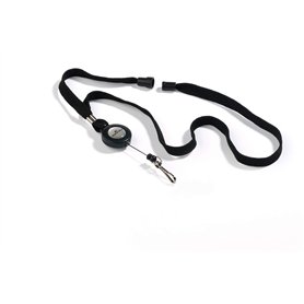 Durable 822301 Lacet Enrouleur Textile Attache Mousqueton Lacet 1cm Large 44cm Longueur Enrouleur 80cm Lot de 10 Assorties