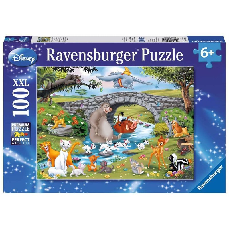 Ravensburger - Puzzle Enfant - Puzzle 100 pièces XXL - La Famille d'animal Friends - Disney - À partir de 6 Ans - Puzzle de qual